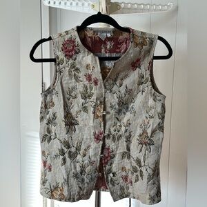 floral vest - cottage core